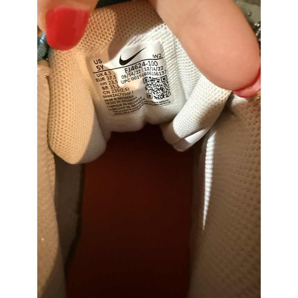 Nike Air More Uptempo BP White/Baltic Blue-Opti Yellow Shoes Size 5Y FJ4625-100 - Picture 7 of 7